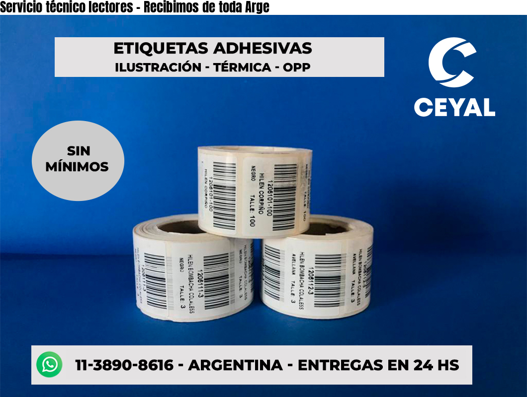 Servicio técnico lectores - Recibimos de toda Arge