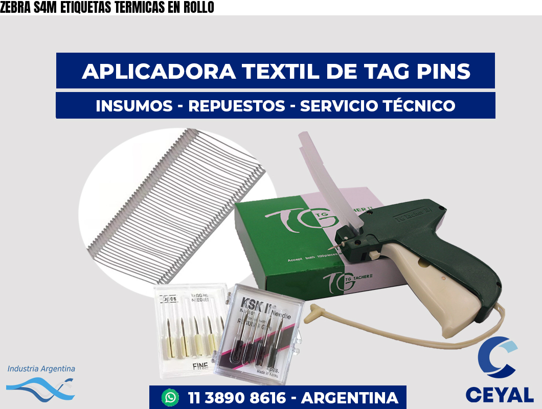 ZEBRA S4M ETIQUETAS TERMICAS EN ROLLO