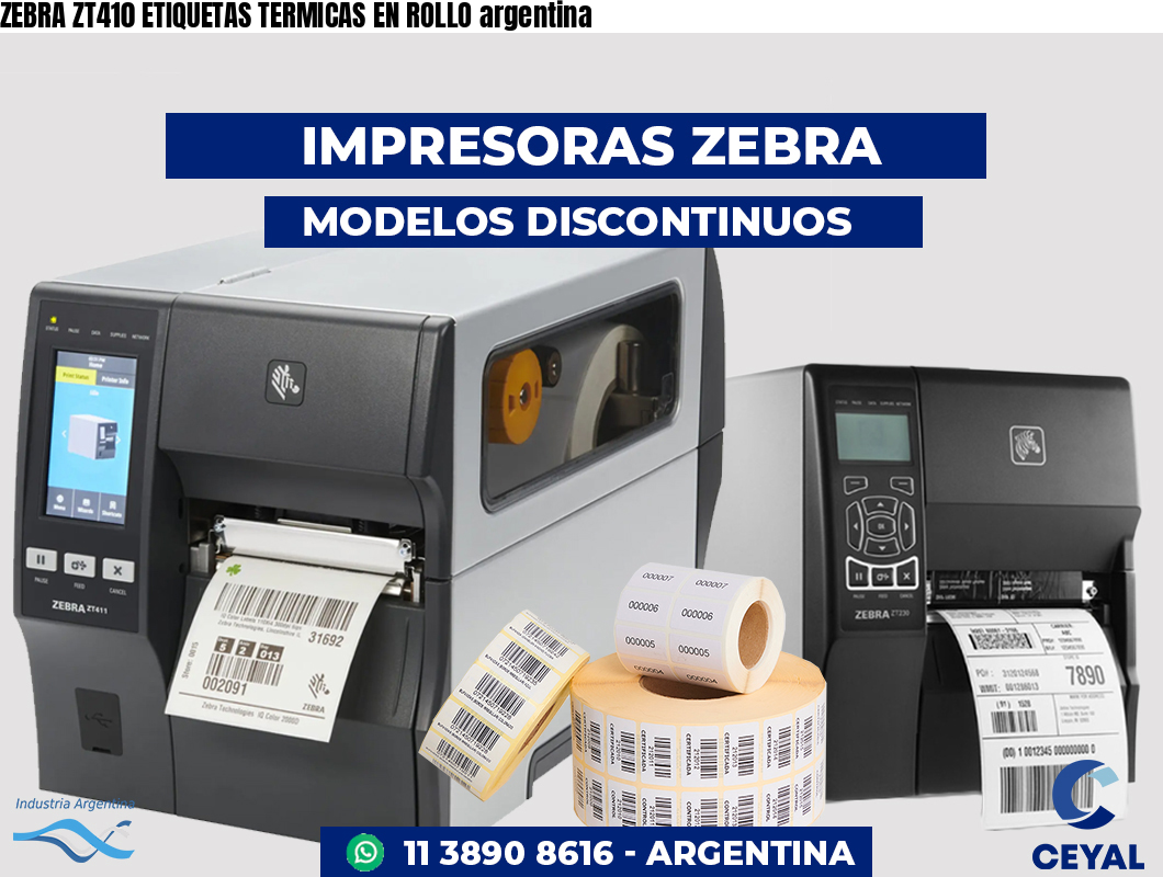 ZEBRA ZT410 ETIQUETAS TERMICAS EN ROLLO argentina