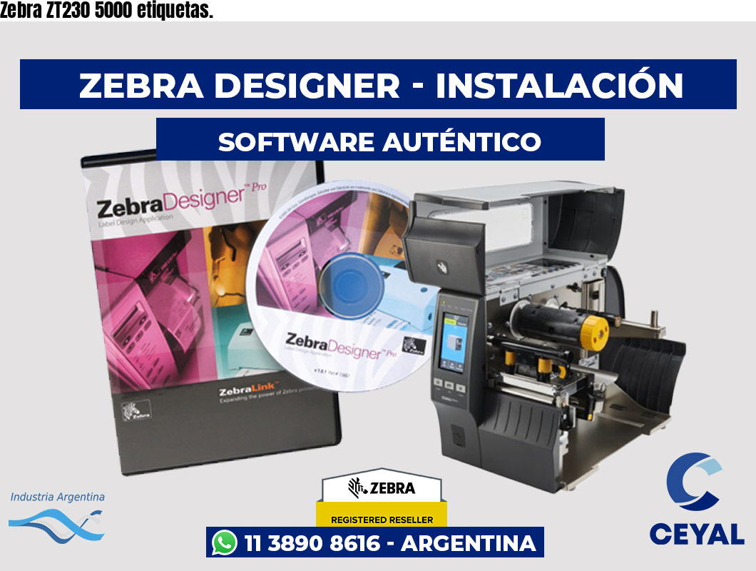 Zebra ZT230 5000 etiquetas.