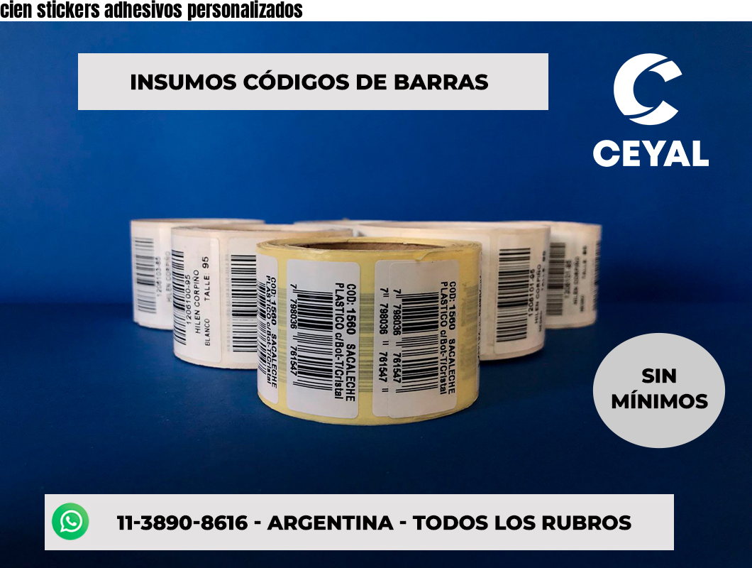 cien stickers adhesivos personalizados