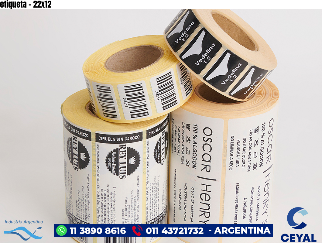 etiqueta - 22x12