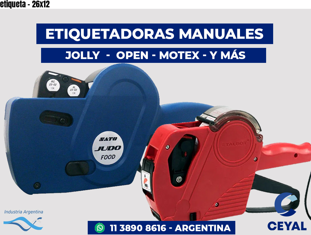 etiqueta - 26x12