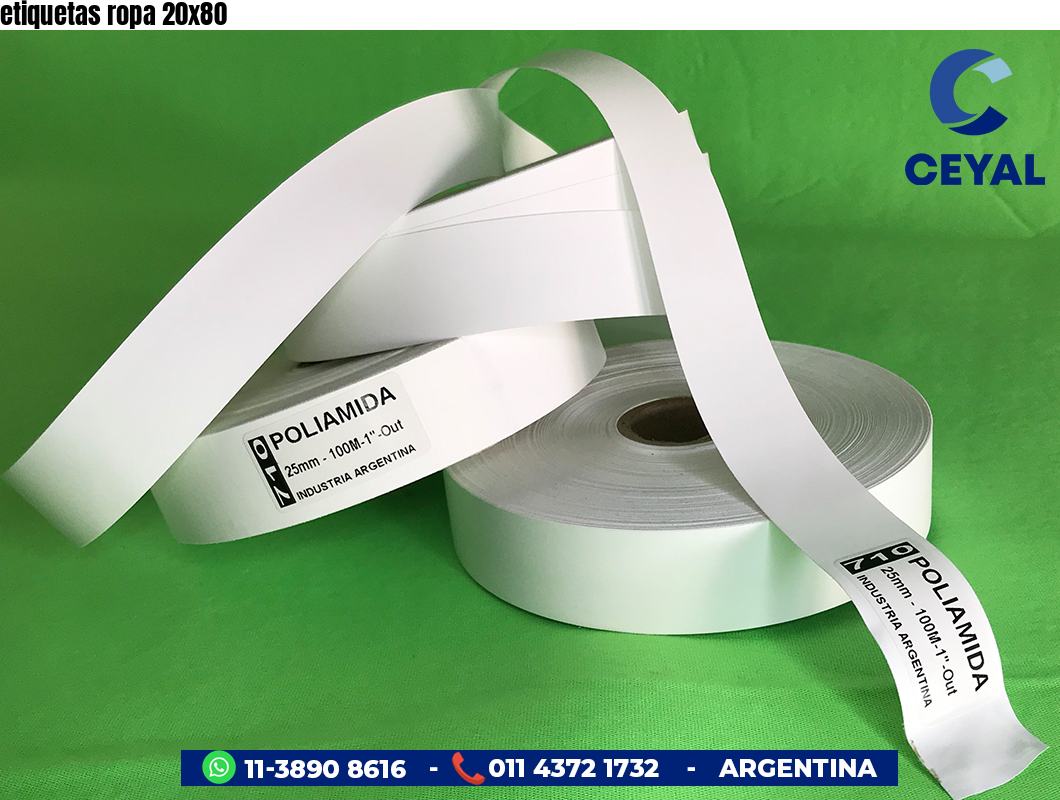 etiquetas ropa 20x80