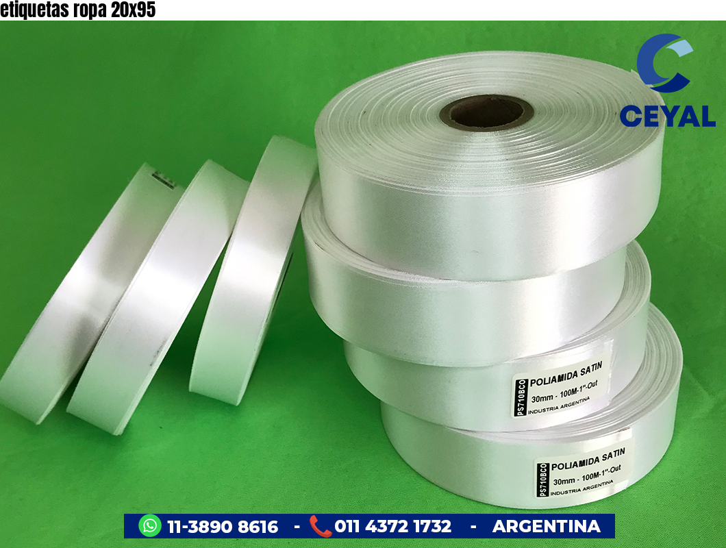 etiquetas ropa 20x95