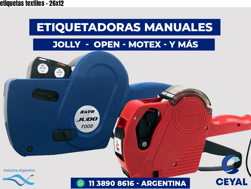 etiquetas textiles - 26x12