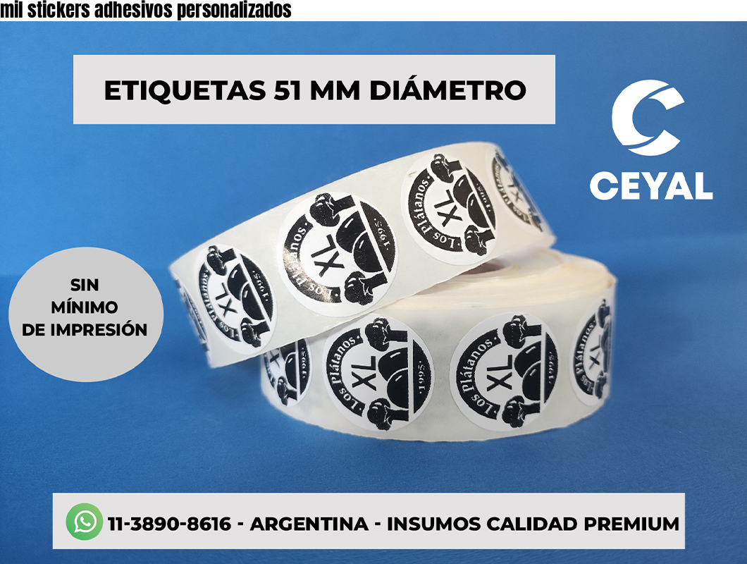 mil stickers adhesivos personalizados