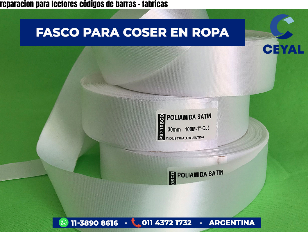 reparacion para lectores códigos de barras - fabricas