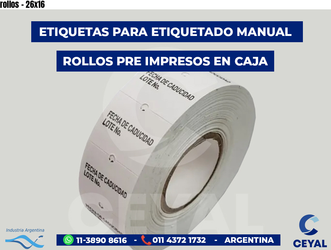 rollos - 26x16