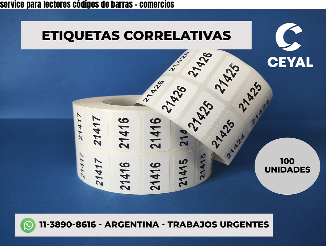 service para lectores códigos de barras - comercios