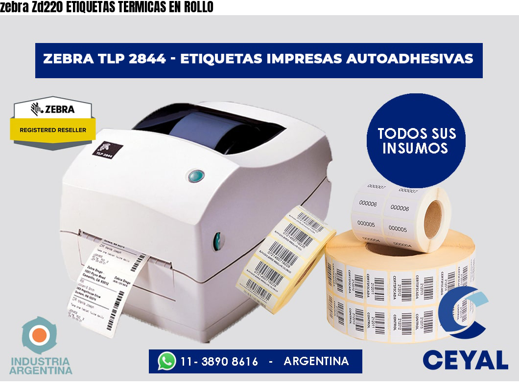 zebra Zd220 ETIQUETAS TERMICAS EN ROLLO