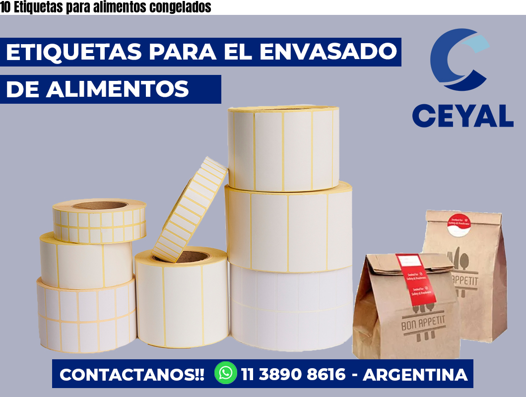 10 Etiquetas para alimentos congelados