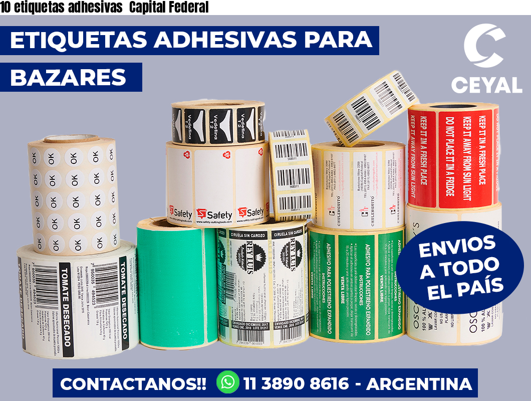 10 etiquetas adhesivas  Capital Federal