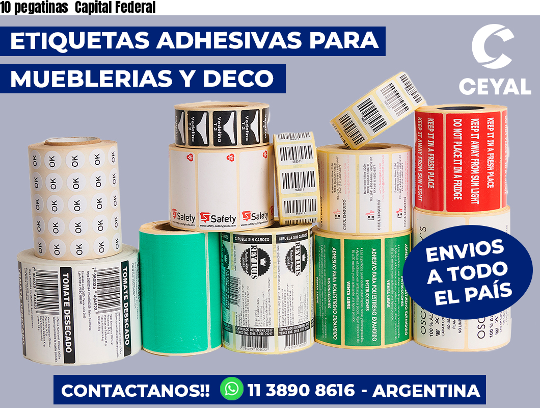 10 pegatinas  Capital Federal