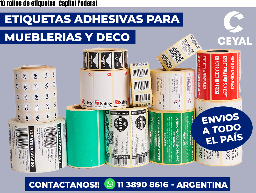 10 rollos de etiquetas  Capital Federal