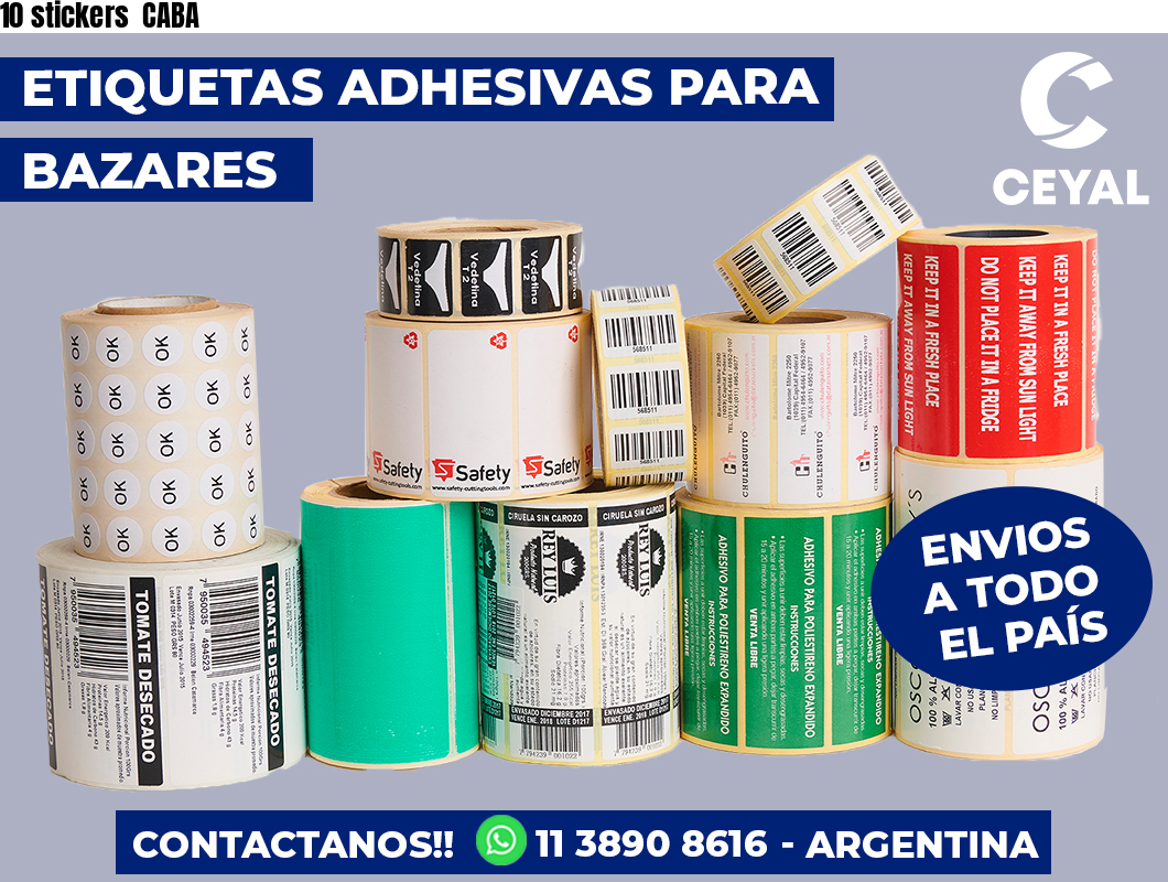 10 stickers  CABA
