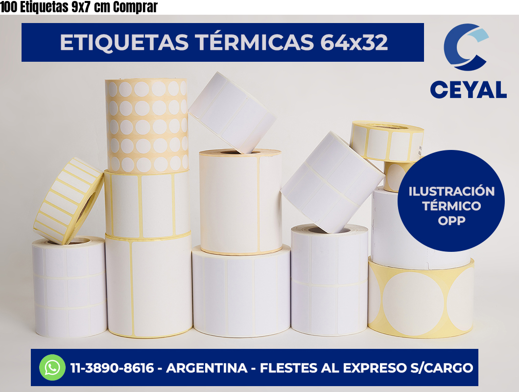 100 Etiquetas 9×7 cm Comprar