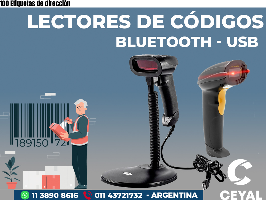 100 Etiquetas de dirección