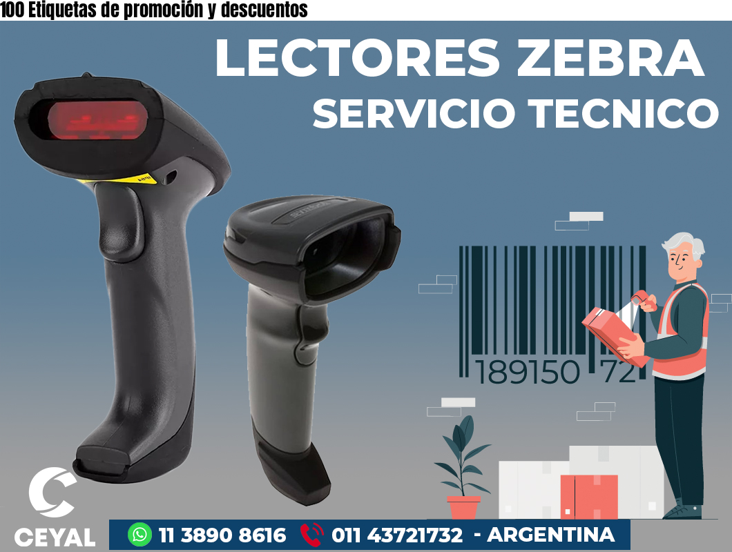 100 Etiquetas de promoción y descuentos