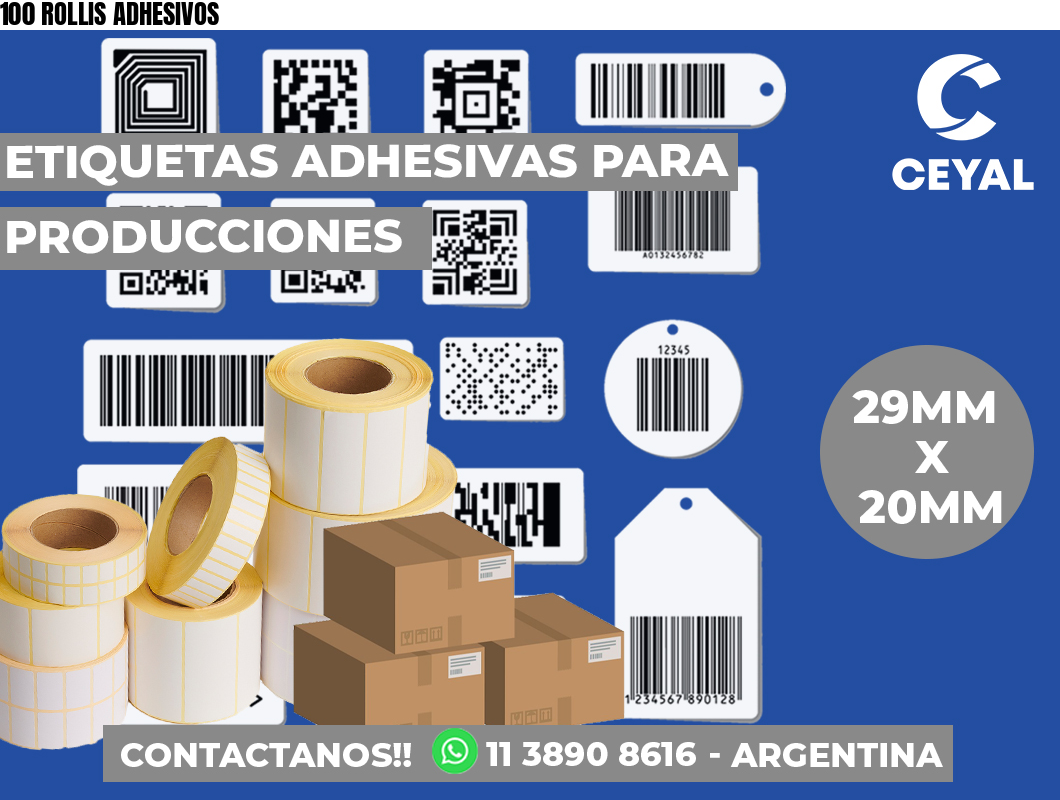 100 ROLLIS ADHESIVOS