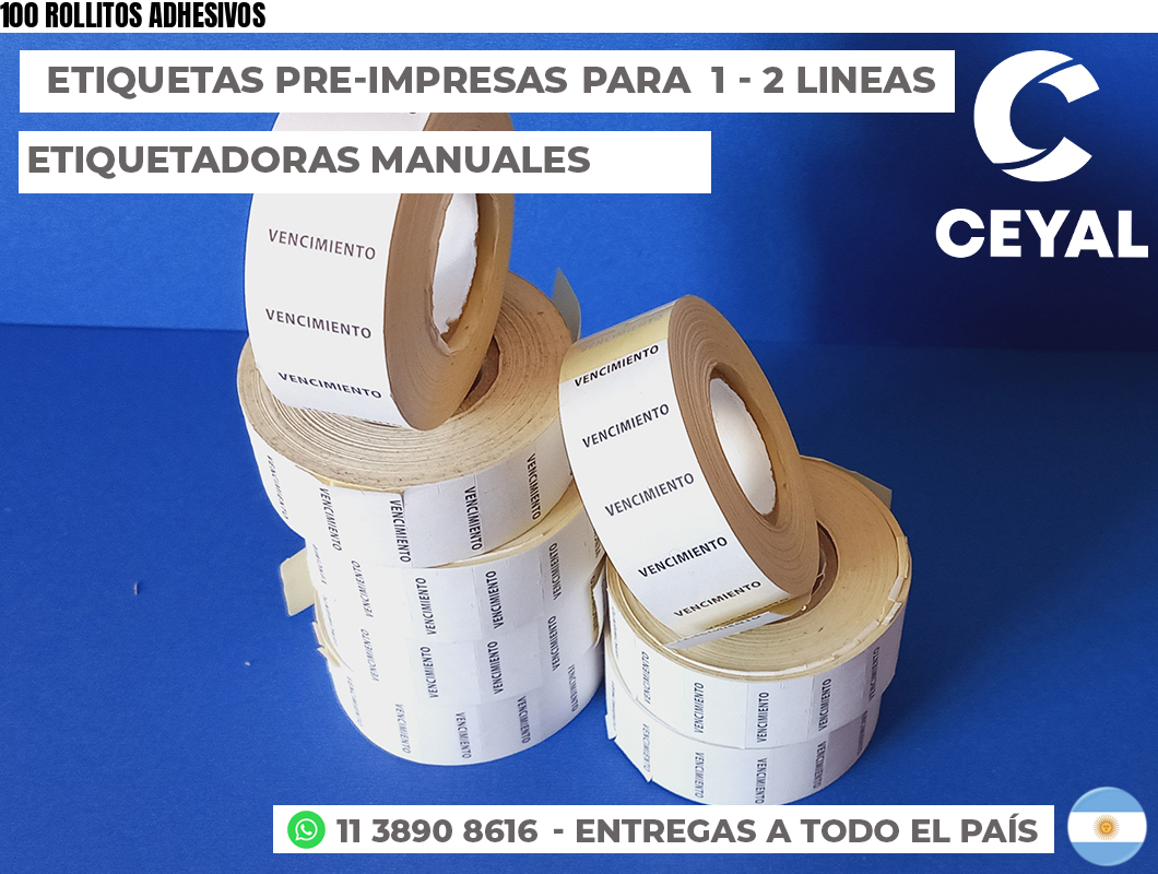 100 ROLLITOS ADHESIVOS