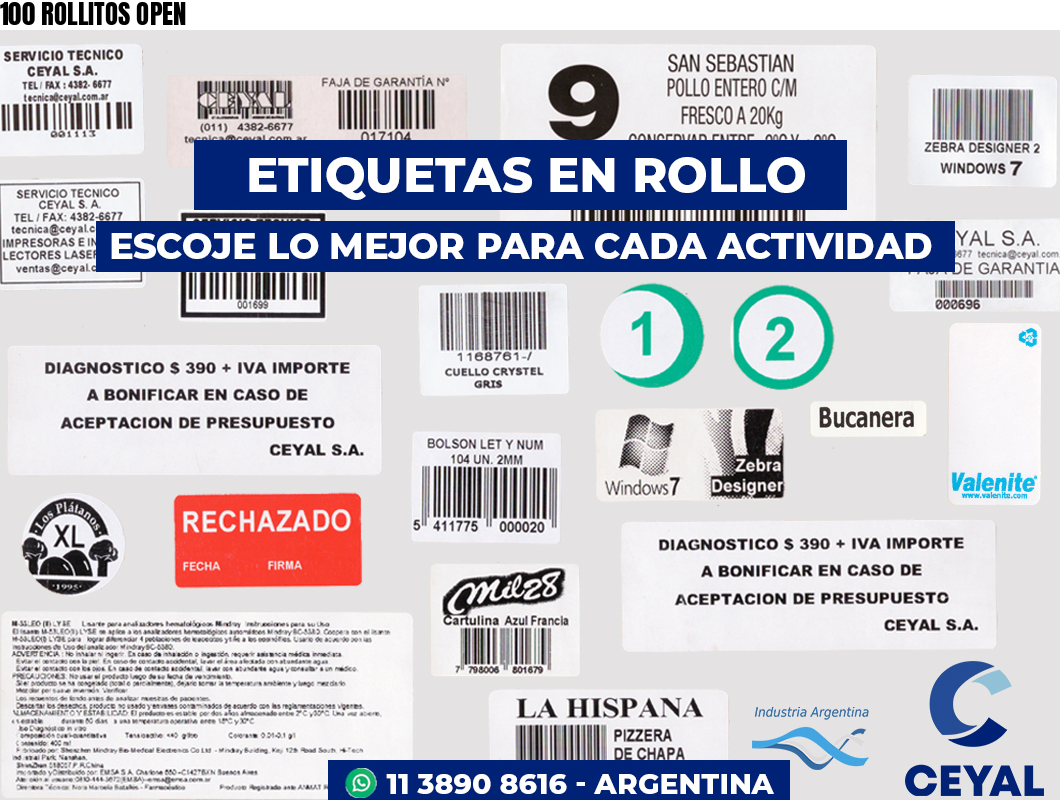 100 ROLLITOS OPEN