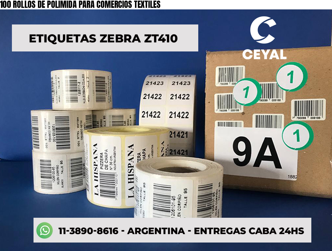 100 ROLLOS DE POLIMIDA PARA COMERCIOS TEXTILES