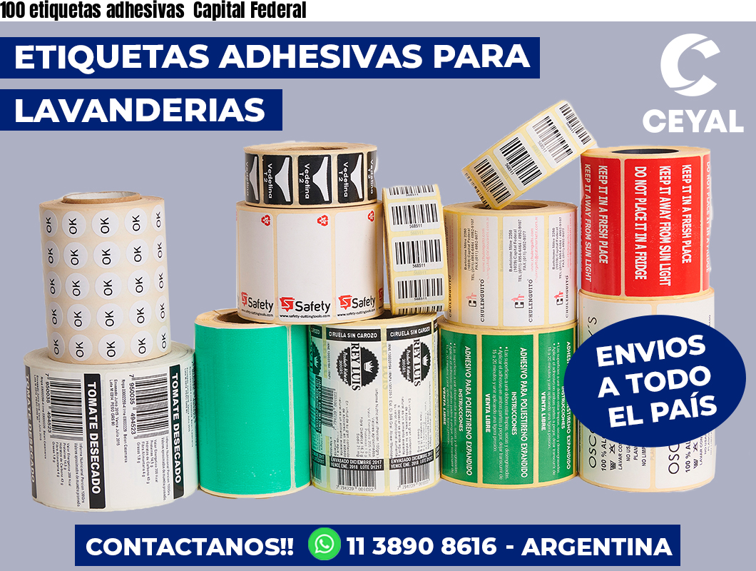 100 etiquetas adhesivas  Capital Federal