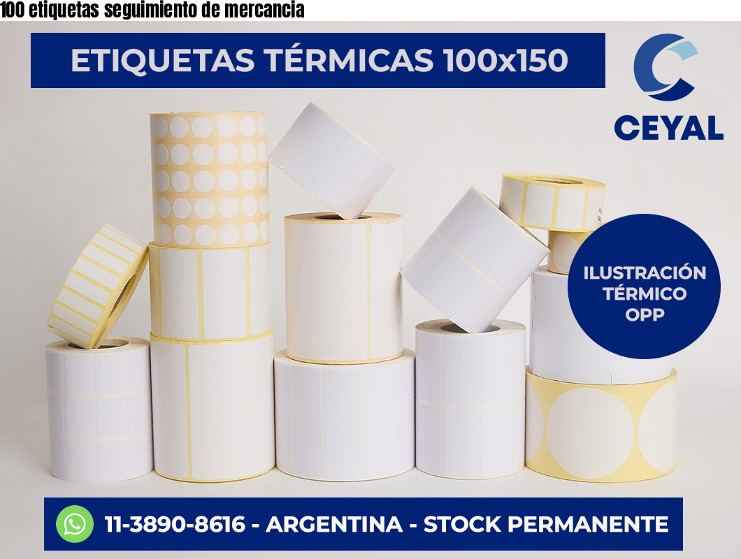 100 etiquetas seguimiento de mercancia