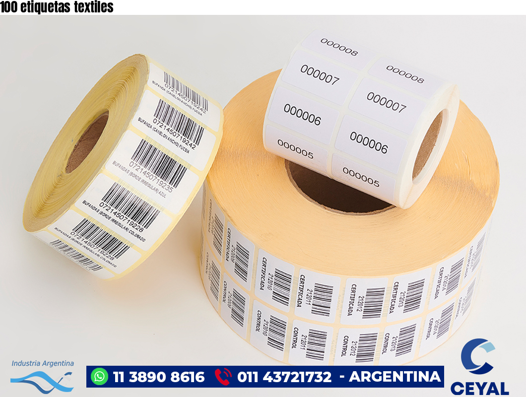 100 etiquetas textiles