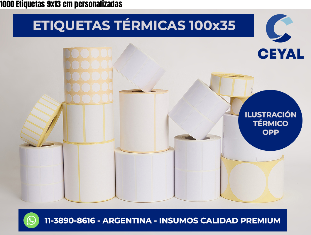 1000 Etiquetas 9×13 cm personalizadas
