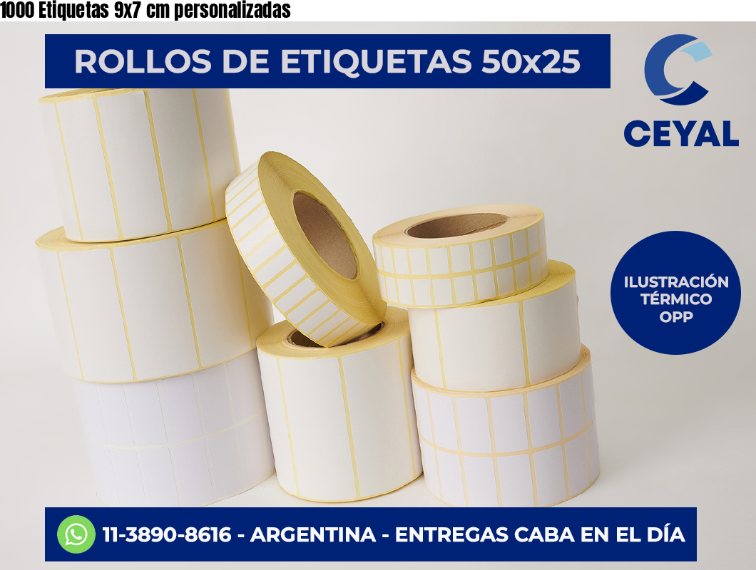 1000 Etiquetas 9×7 cm personalizadas