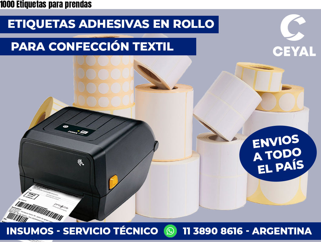 1000 Etiquetas para prendas