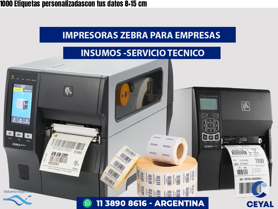 1000 Etiquetas personalizadascon tus datos 8×15 cm
