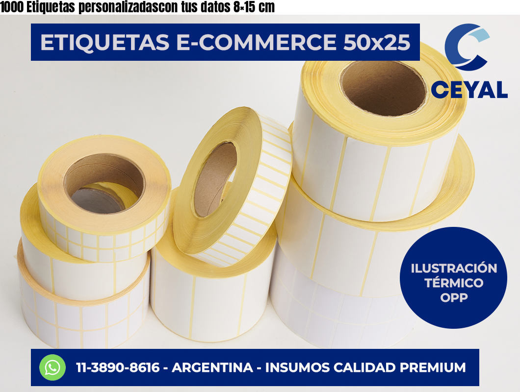 1000 Etiquetas personalizadascon tus datos 8×15 cm