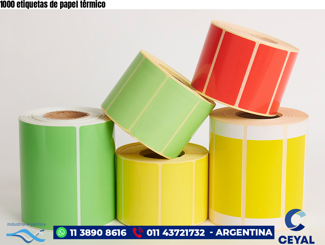 1000 etiquetas de papel térmico