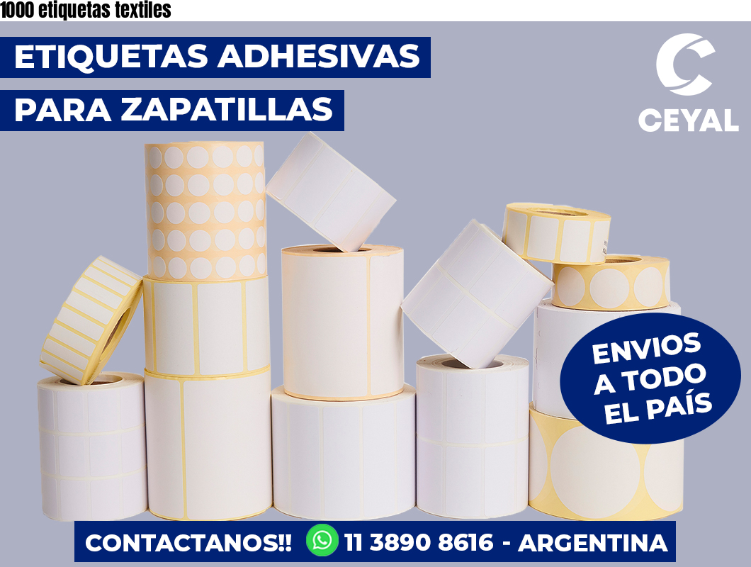 1000 etiquetas textiles