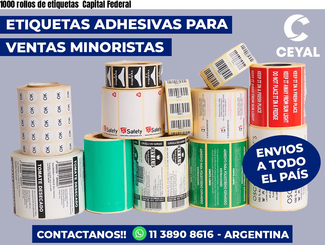 1000 rollos de etiquetas  Capital Federal