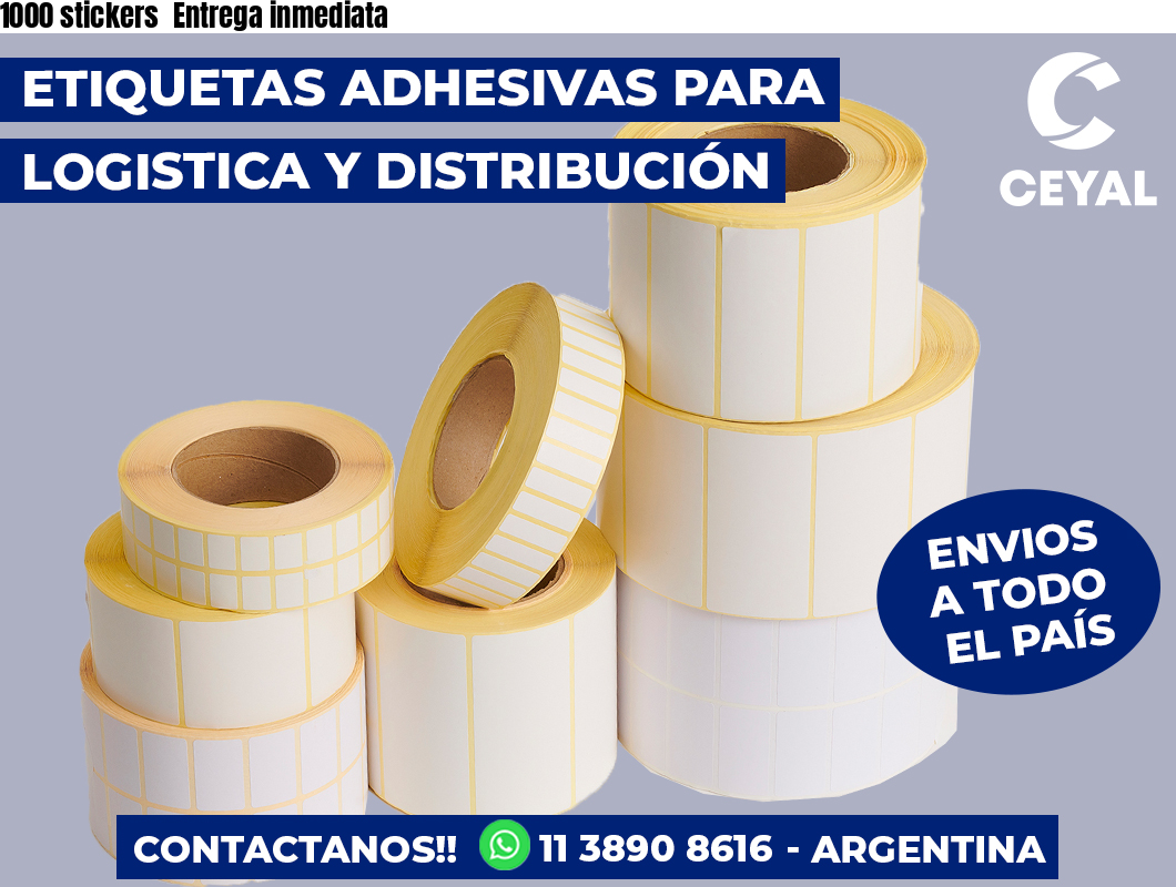 1000 stickers  Entrega inmediata