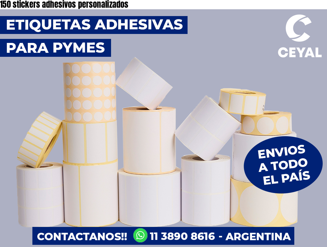 150 stickers adhesivos personalizados