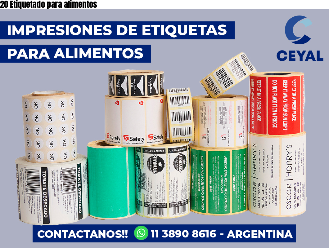 20 Etiquetado para alimentos