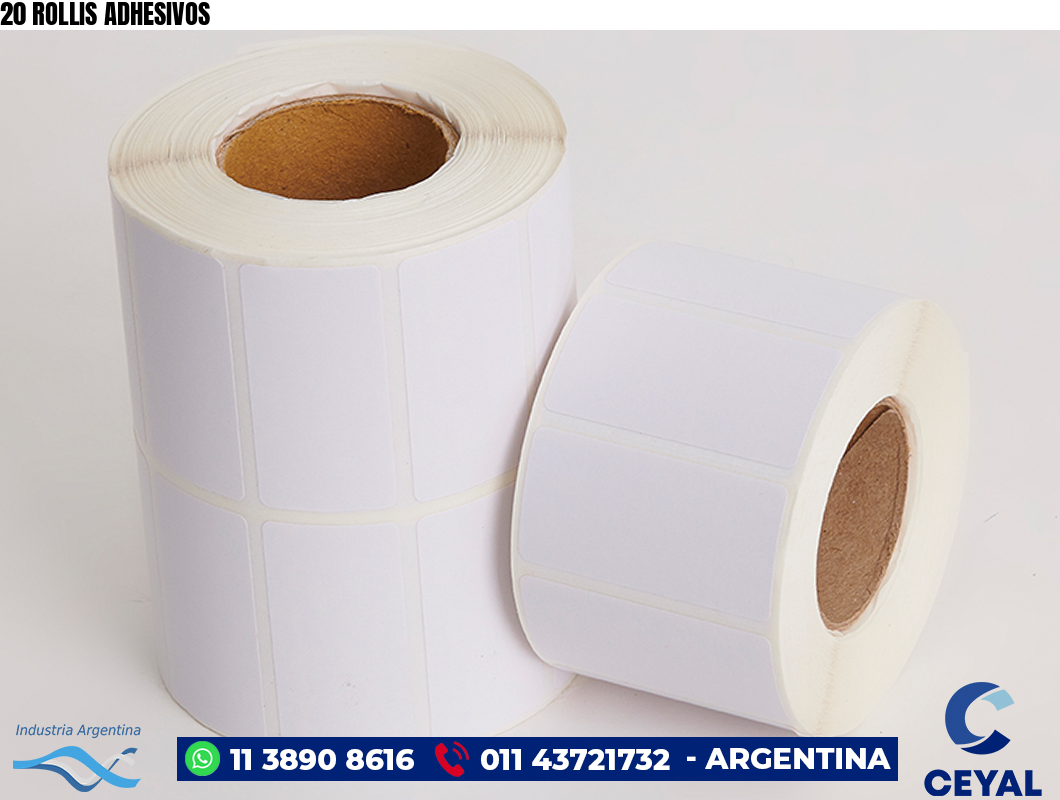 20 ROLLIS ADHESIVOS