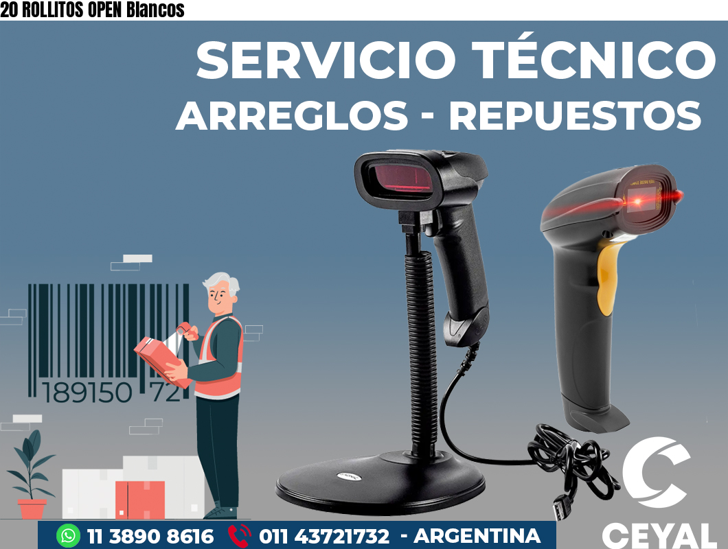 20 ROLLITOS OPEN Blancos