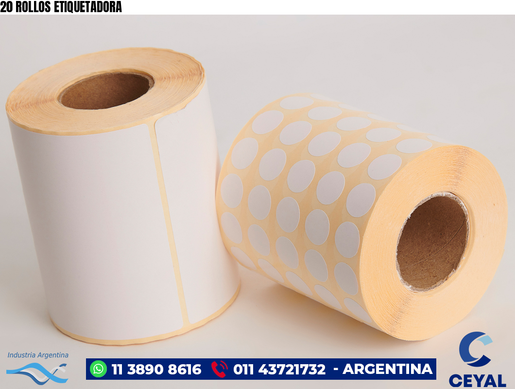 20 ROLLOS ETIQUETADORA