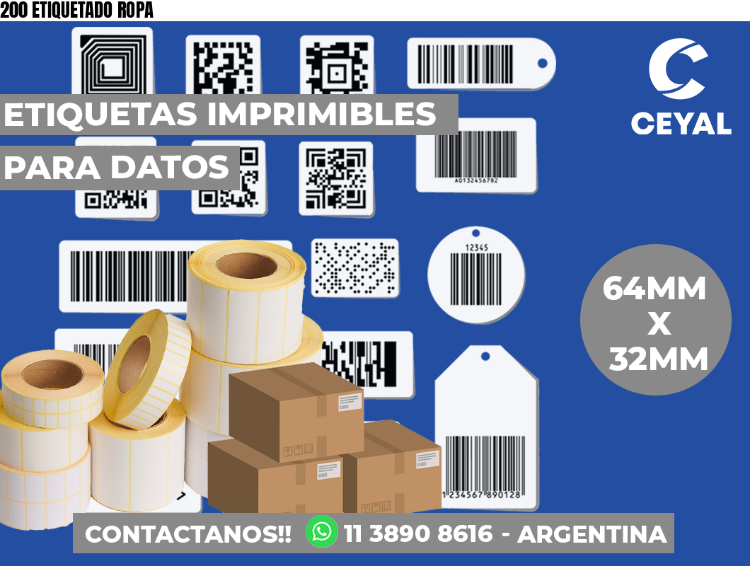 200 ETIQUETADO ROPA