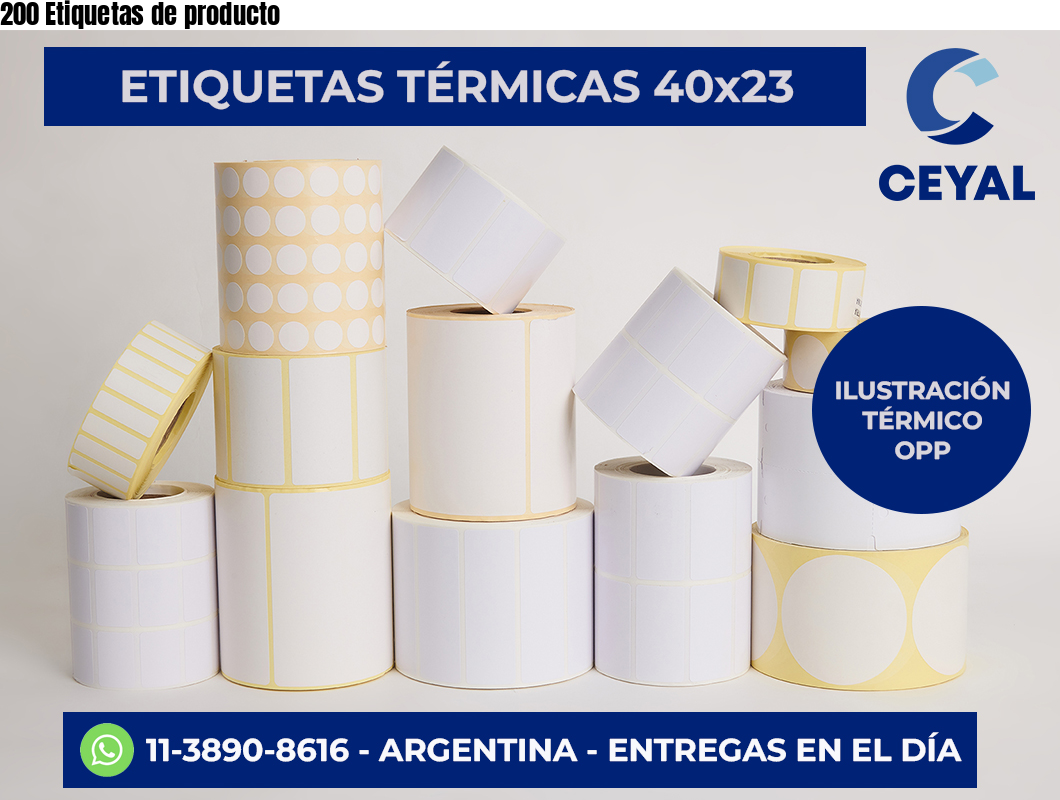 200 Etiquetas de producto