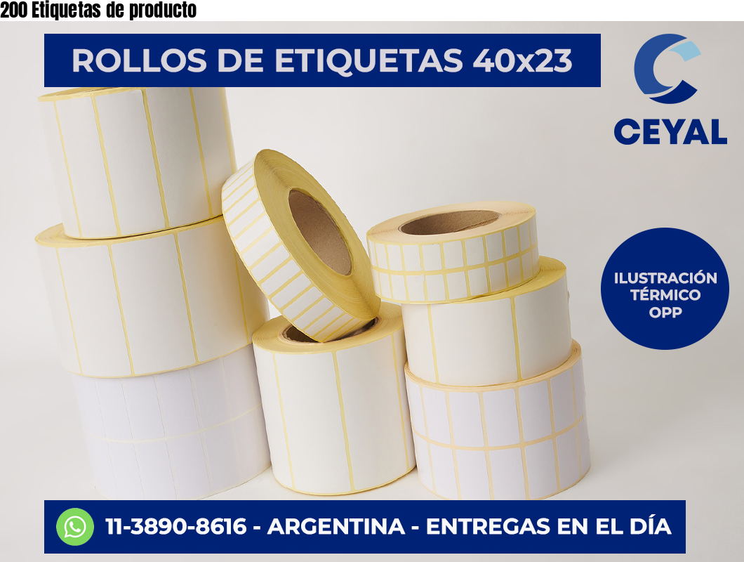 200 Etiquetas de producto