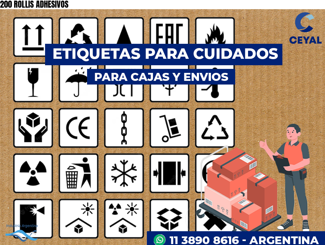 200 ROLLIS ADHESIVOS