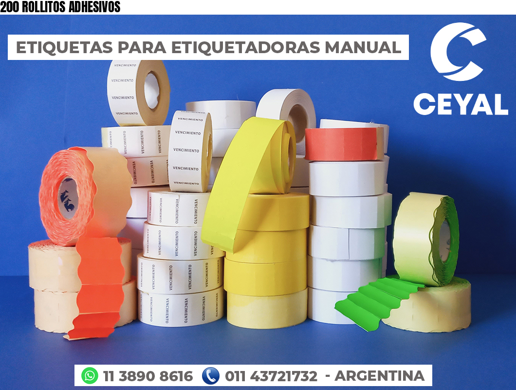 200 ROLLITOS ADHESIVOS