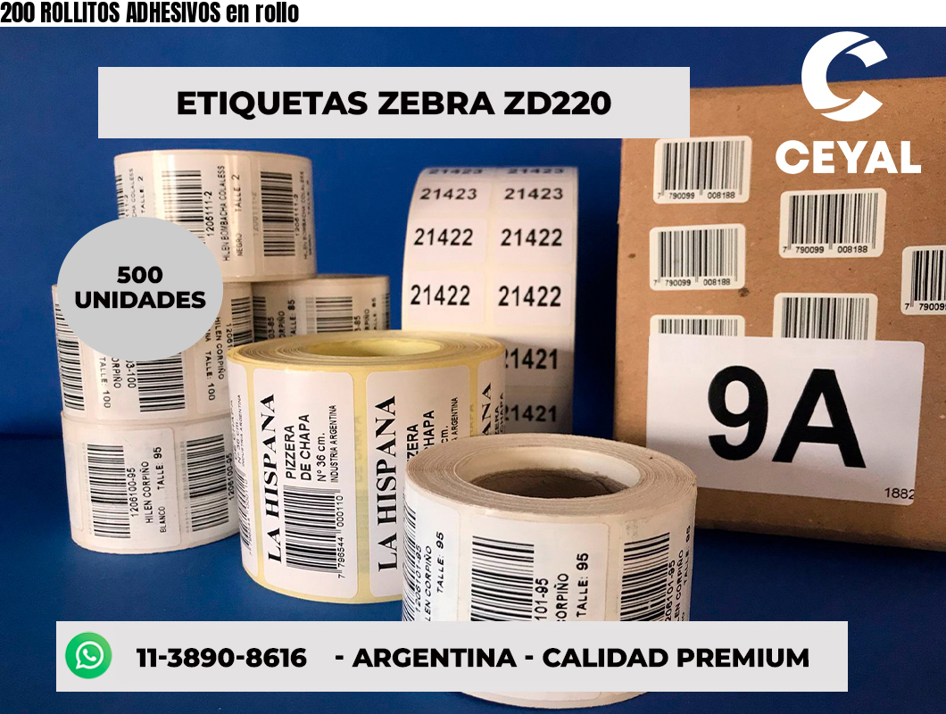 200 ROLLITOS ADHESIVOS en rollo